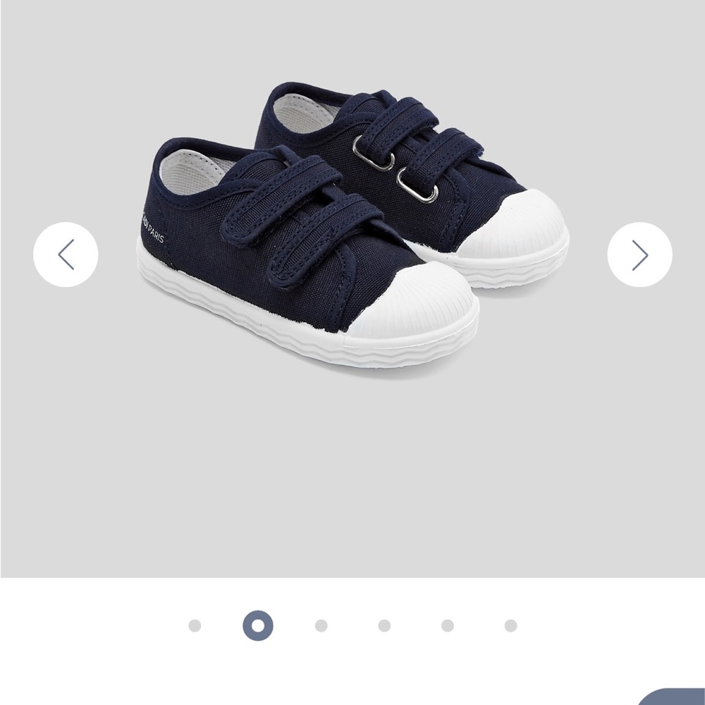 Jacadi navy blue canvas shoes